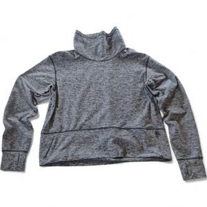 Lululemon Ready to Rulu Fleece Pullover Sweatshirt Cowl Neck Heathered Gray 8‎